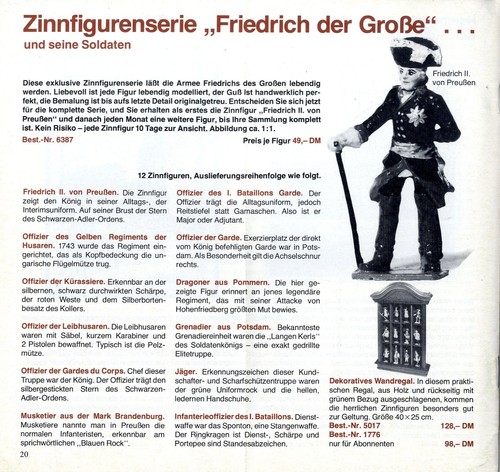 Zinnfigurenserie friedrich - zinnfigurenserie,